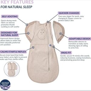 Nested Bean Beige Baby Sleep Sack